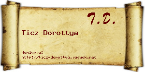 Ticz Dorottya névjegykártya